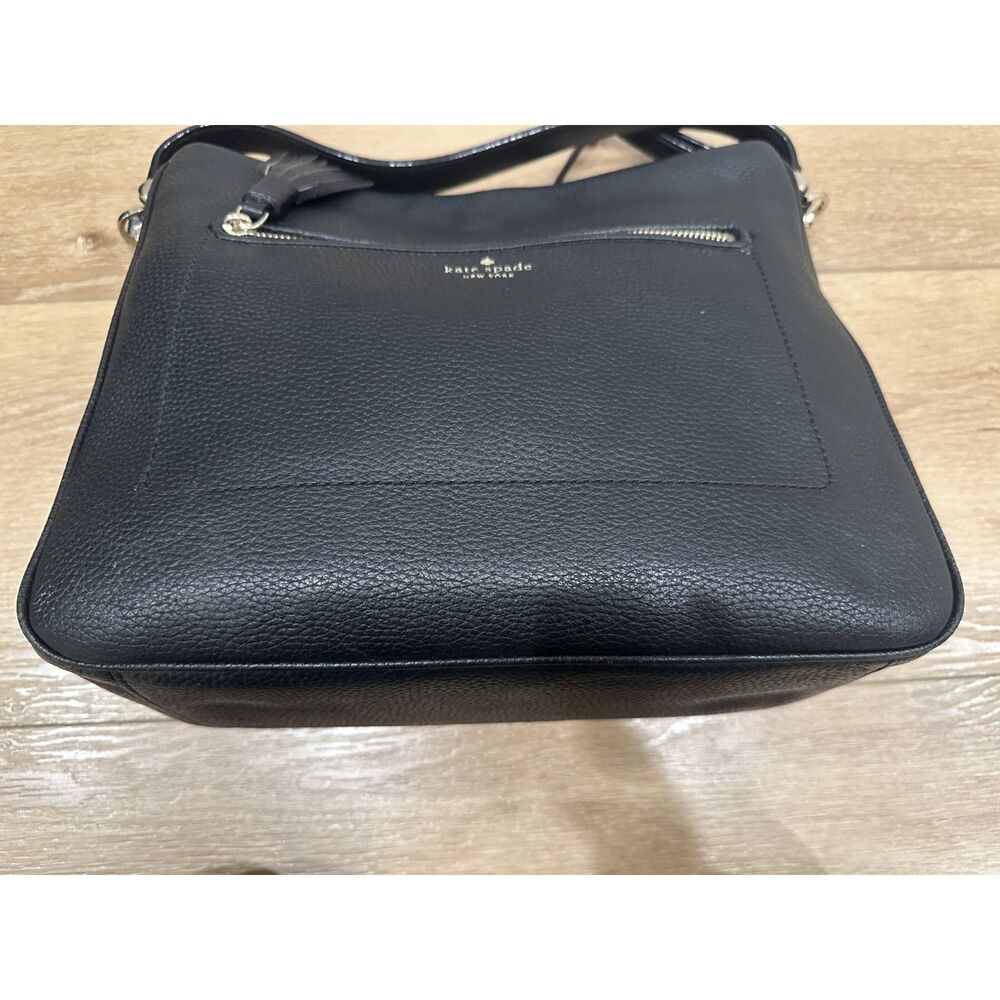 Kate Spade Black Pebbled Leather Crossbody Purse Handbag w/ Tassel GUC! - Picture 12 of 15
